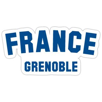 GRENOBLE France Frankreich - Sticker Größe S (10 x 10 cm) - Mattweiß - Vorne