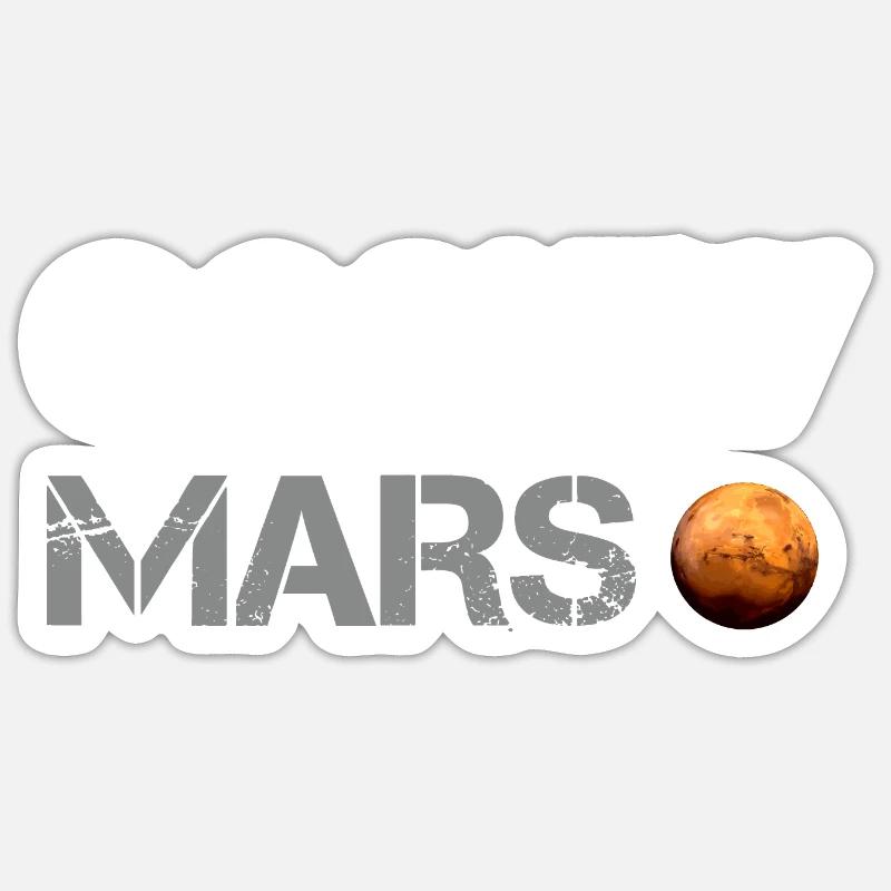 Occupy Mars Planet Space Explor Rocket Science Sticker size S (10 x 10 cm)
