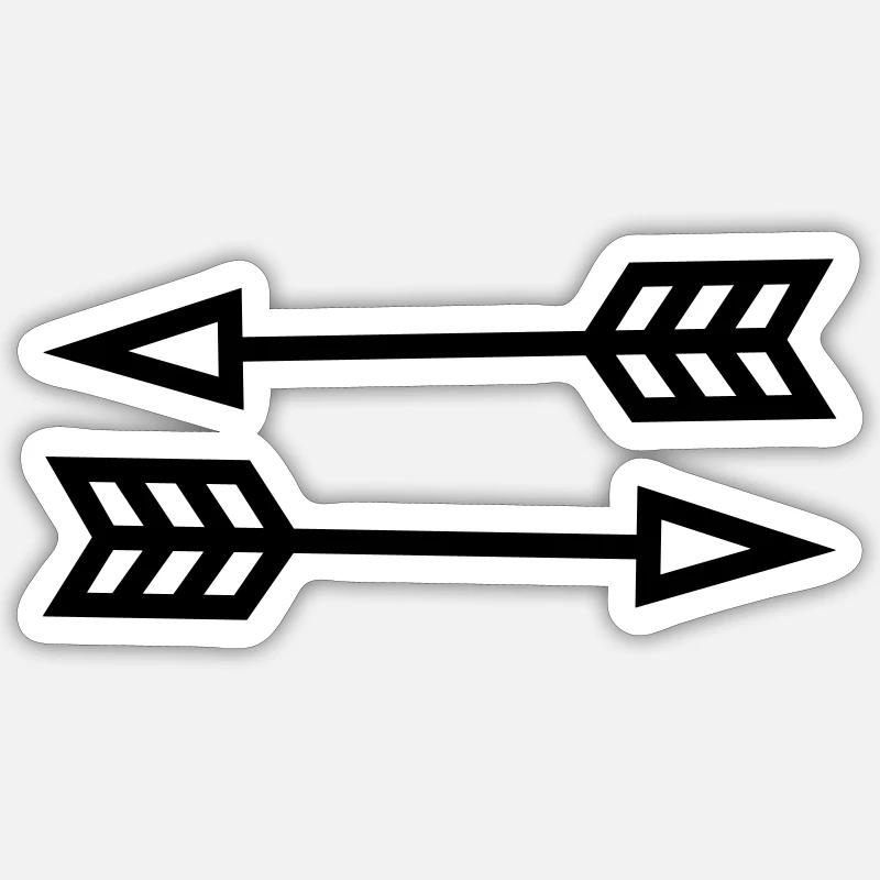 pfeile - Sticker Größe S (10 x 10 cm) - Mattweiß