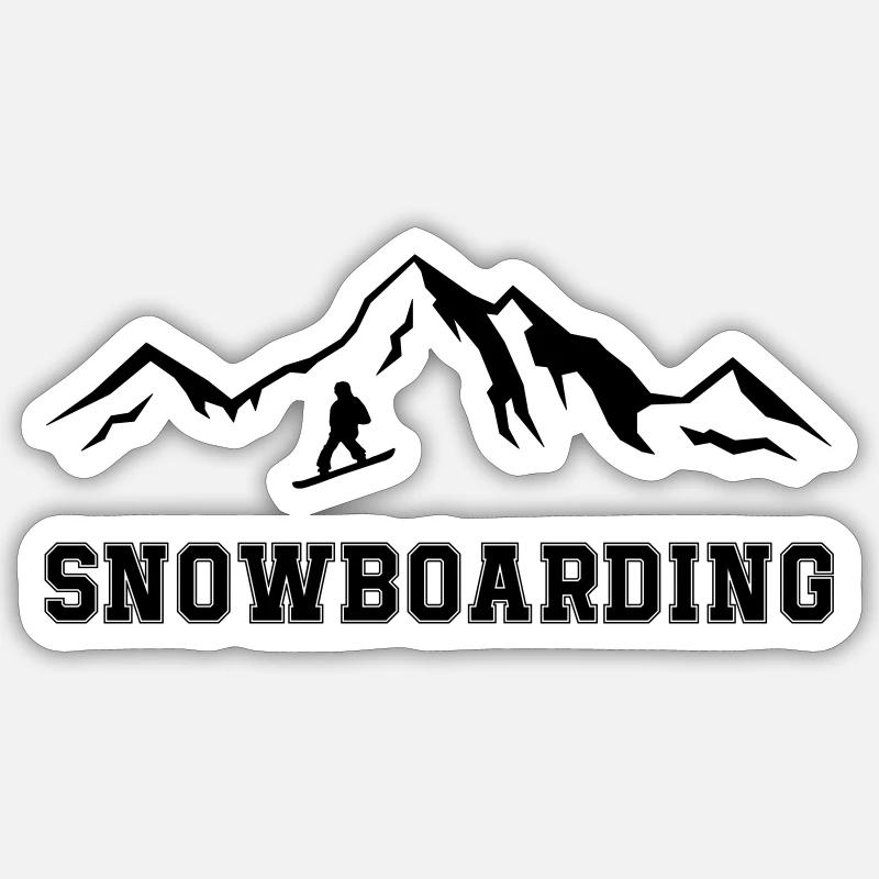 Snowboarding Sticker size S (10 x 10 cm)