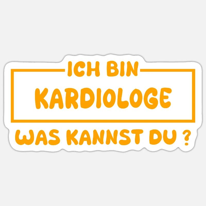 Gift for cardiologist - Sticker size S (10 x 10 cm) - white matte