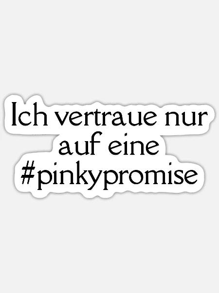 Pinky Promise - Sticker Größe S (10 x 10 cm) - Mattweiß