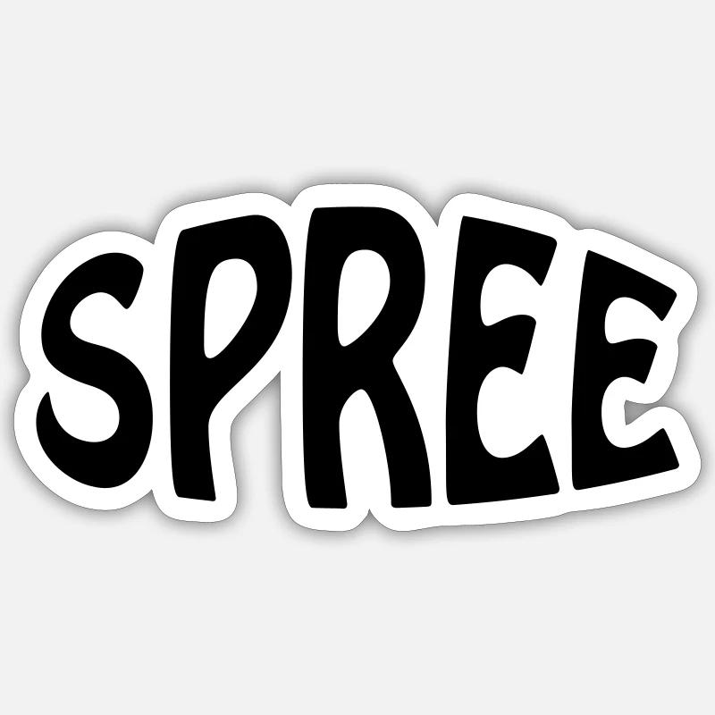 SPREE - Sticker Größe S (10 x 10 cm) - Mattweiß