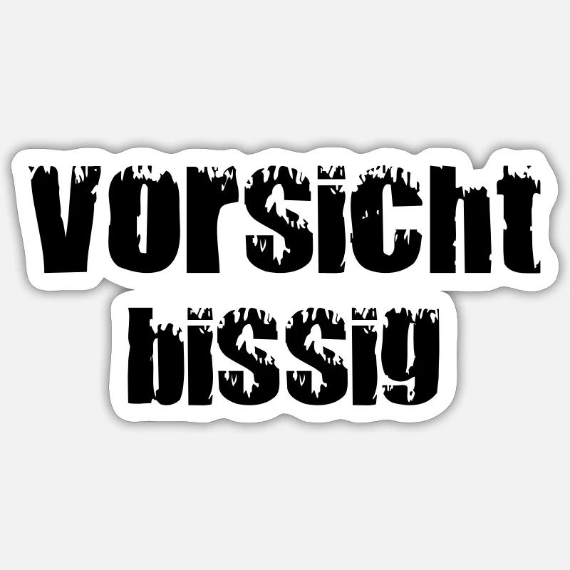 Méfiez-vous du Snappy Black - Sticker taille S (10 x 10 cm) - blanc mat