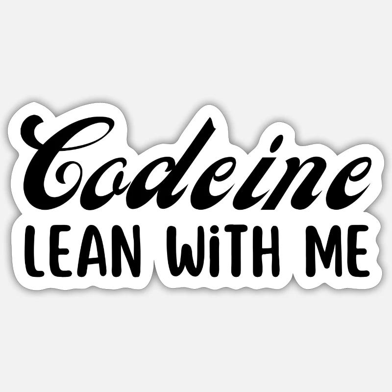 Codeine Lean with me Sticker Größe S (10 x 10 cm)