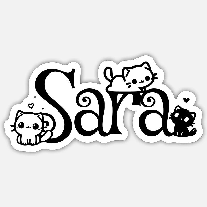 Sara Name First Name Kitten Name Sticker size S (10 x 10 cm)