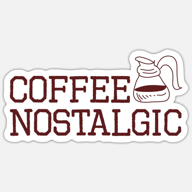 Coffee lover nostalgisch - Sticker Größe S (10 x 10 cm) - Mattweiß