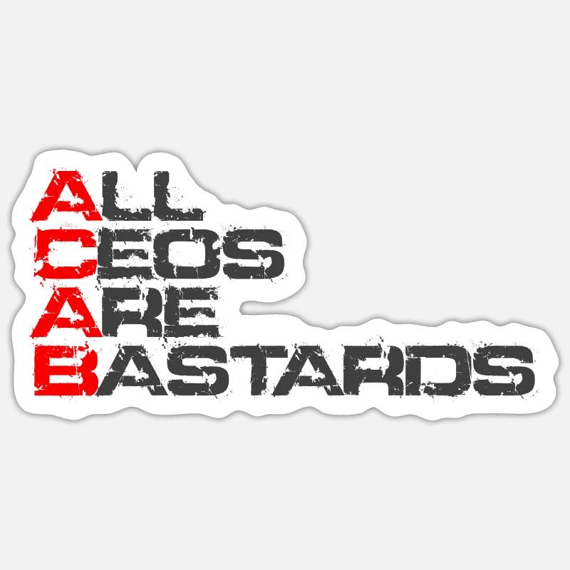 All CEOs - Sticker Größe S (10 x 10 cm) - Mattweiß