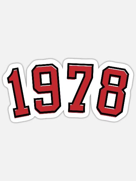Jahrgang Sport 1978 - Sticker Größe S (10 x 10 cm) - Mattweiß
