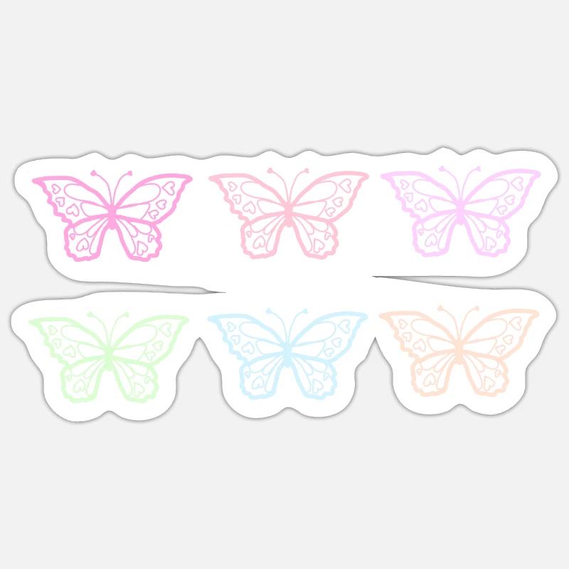 Cute Butterflies Pattern Sticker size S (10 x 10 cm)