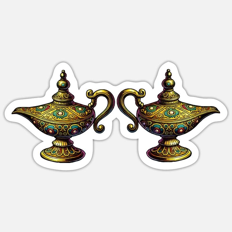 Lamp - Sticker size S (10 x 10 cm) - white matte