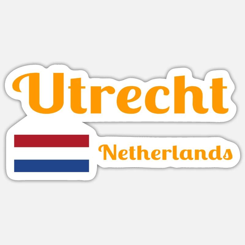 Utrecht, Pays-Bas - Imprimés élégants Sticker taille S (10 x 10 cm)