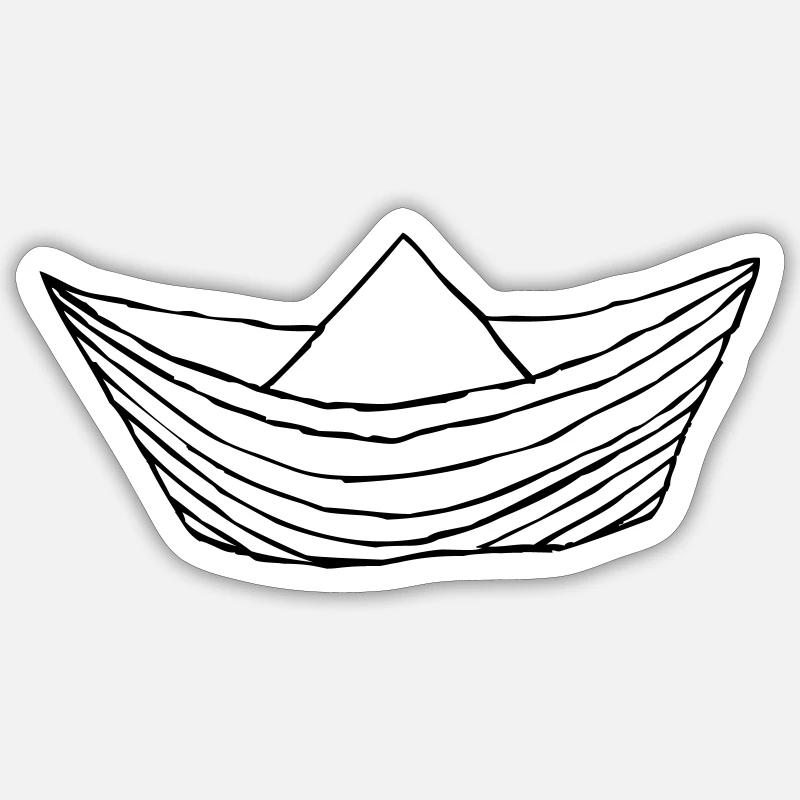 Papierboot Sticker Größe S (10 x 10 cm)