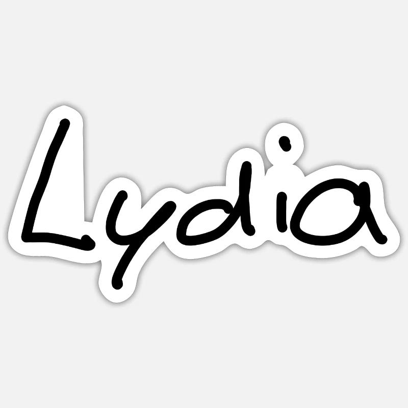 Lydia - Sticker size S (10 x 10 cm) - white matte