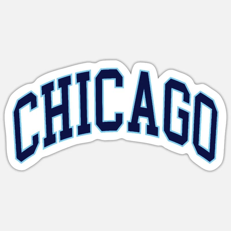 Chicago - Sticker taille S (10 x 10 cm) - blanc mat