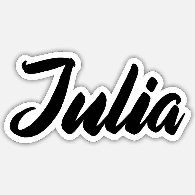 Nom de Julia - Sticker taille S (10 x 10 cm) - blanc mat