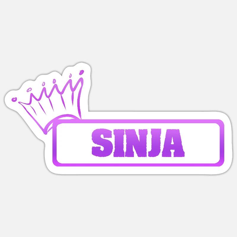 Sinja - Sticker taille S (10 x 10 cm) - blanc mat