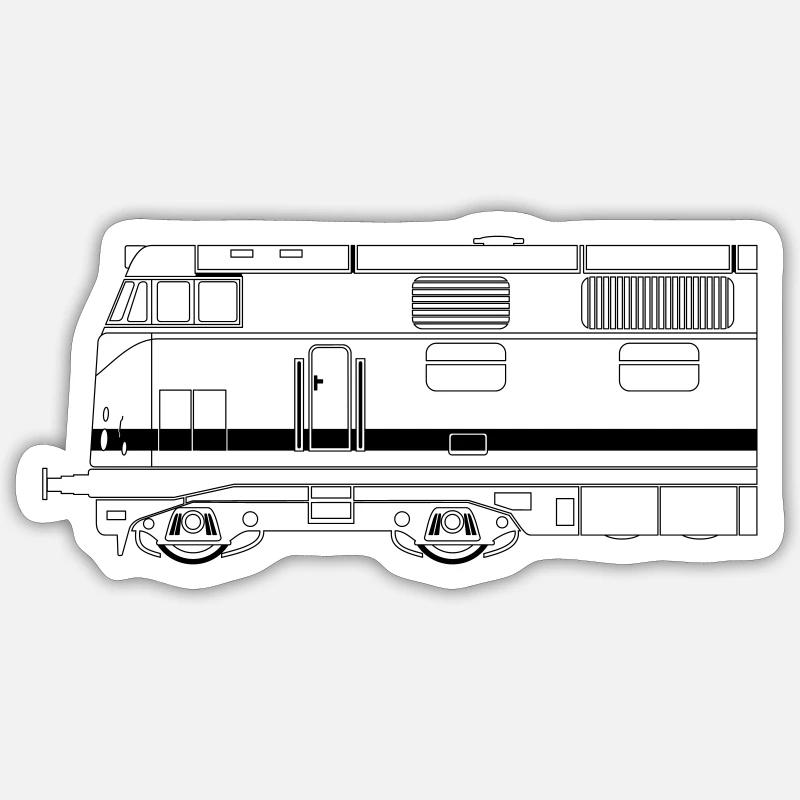 V180 BR 118 228 DR Line line half left Sticker size S (10 x 10 cm)