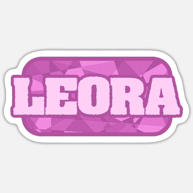 Leora comme santé - Sticker taille S (10 x 10 cm) - blanc mat