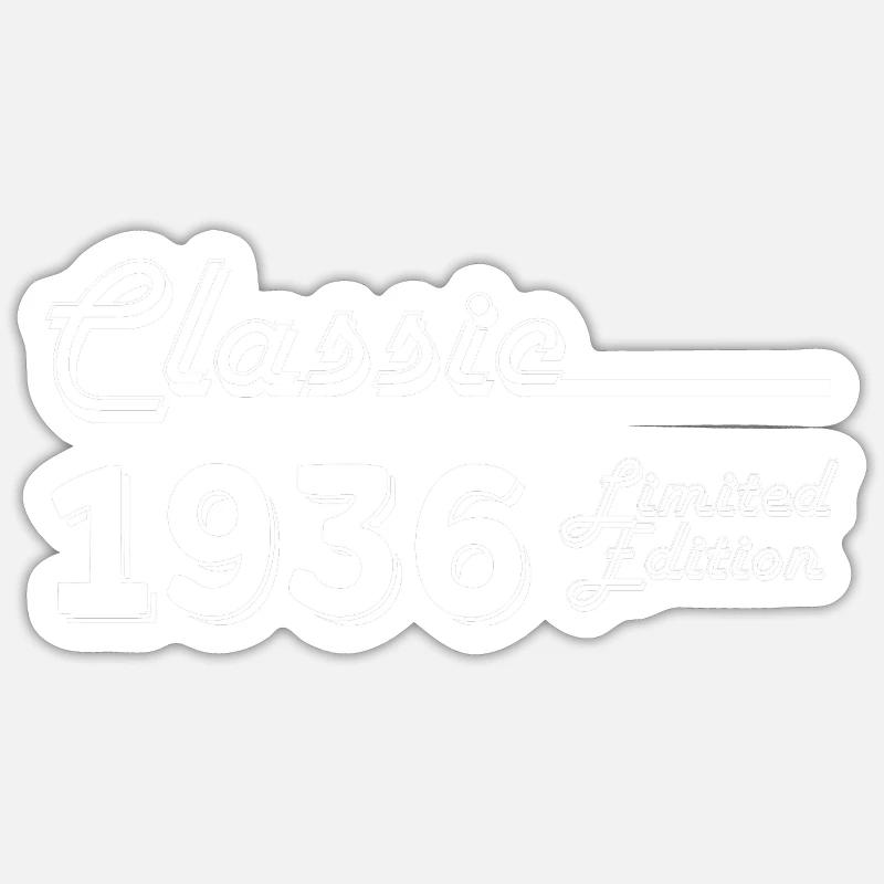 Classic 1936 édition limitée - Sticker taille S (10 x 10 cm) - blanc mat
