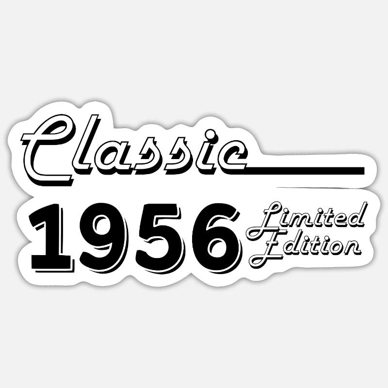Classic 1956 édition limitée - Sticker taille S (10 x 10 cm) - blanc mat