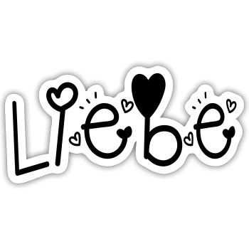 LIEBE VALENTINSTAG - Sticker Größe S (10 x 10 cm) - Mattweiß - Vorne