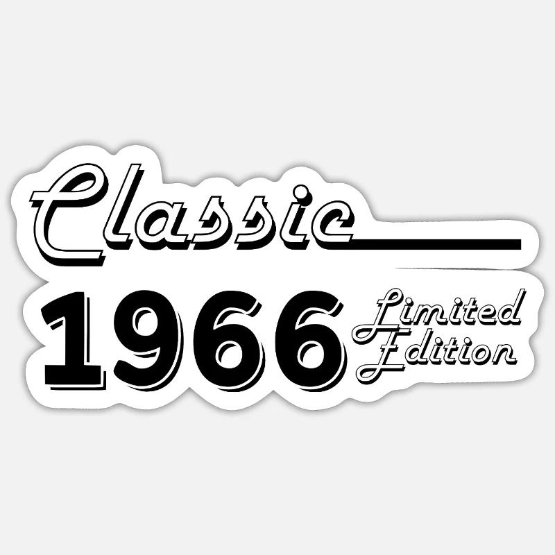 Classic 1966 édition limitée - Sticker taille S (10 x 10 cm) - blanc mat