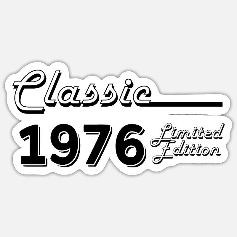 Classic 1976 édition limitée - Sticker taille S (10 x 10 cm) - blanc mat