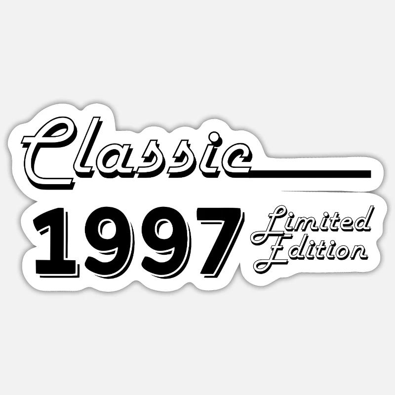 Classic 1997 édition limitée - Sticker taille S (10 x 10 cm) - blanc mat