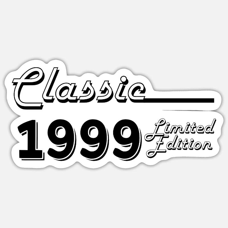 Klassische 1999 Limited Edition - Sticker Größe S (10 x 10 cm) - Mattweiß