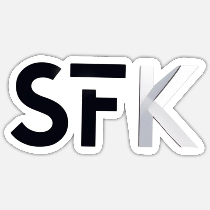 sfk - Sticker Größe S (10 x 10 cm) - Mattweiß