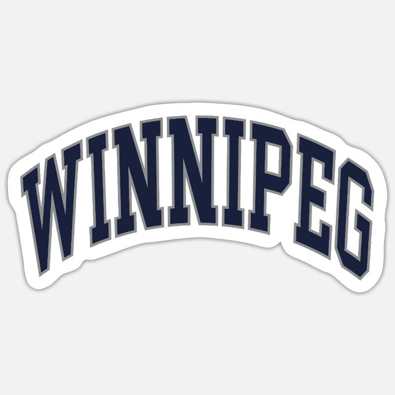 Winnipeg - Sticker taille S (10 x 10 cm) - blanc mat