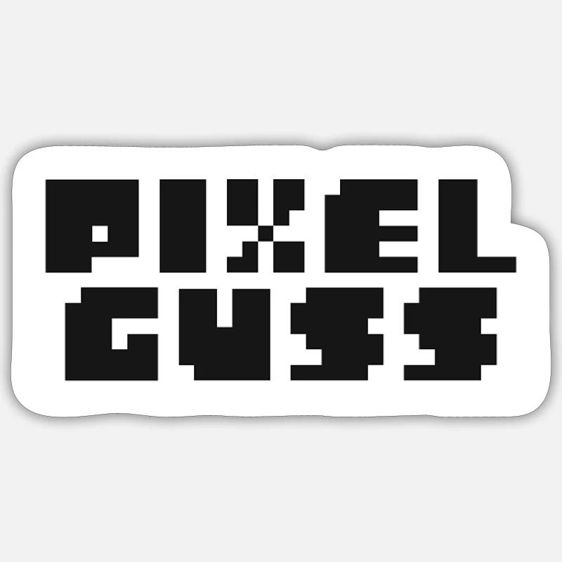 Logo de diffusion de pixels 4k Sticker taille S (10 x 10 cm)