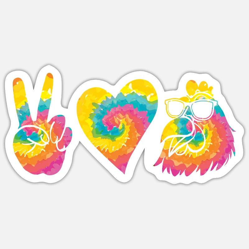 Hühner Henne - Sticker Größe S (10 x 10 cm) - Mattweiß