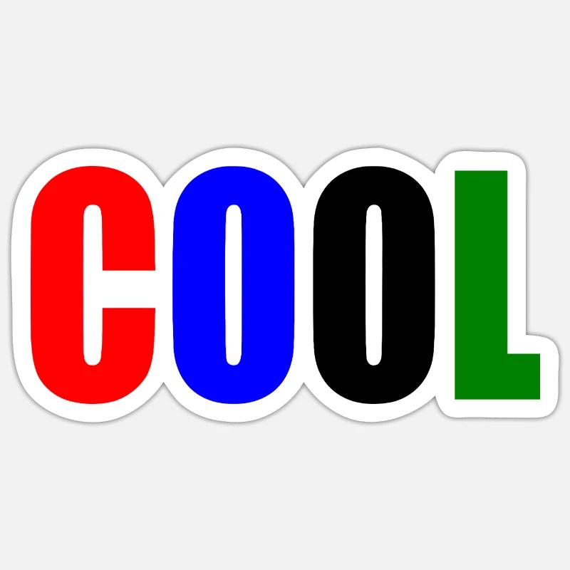 Cool - Sticker Größe S (10 x 10 cm) - Mattweiß