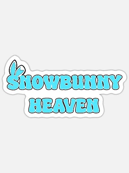 Snowbunny Heaven - Sticker size S (10 x 10 cm) - white matte