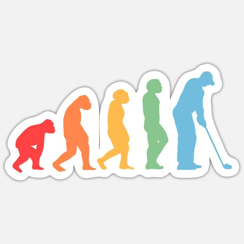 Golfeur Evolution Golf Sticker taille S (10 x 10 cm)