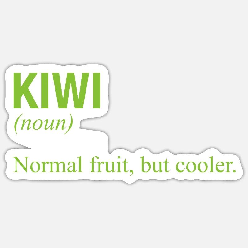 KIWI - Sticker taille S (10 x 10 cm) - blanc mat