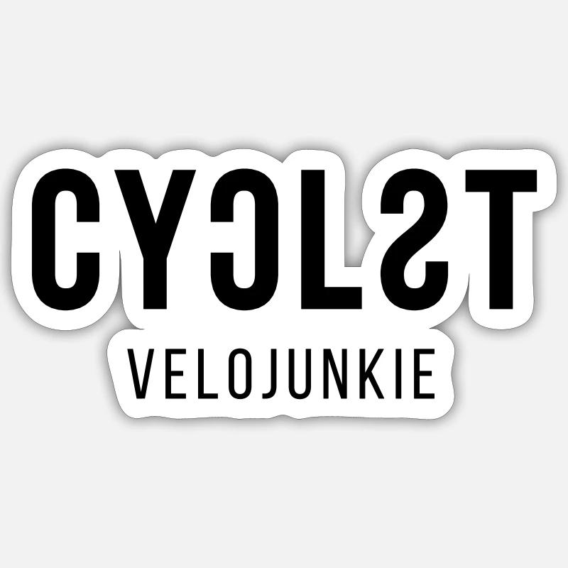 cyclist - Sticker Größe S (10 x 10 cm) - Mattweiß