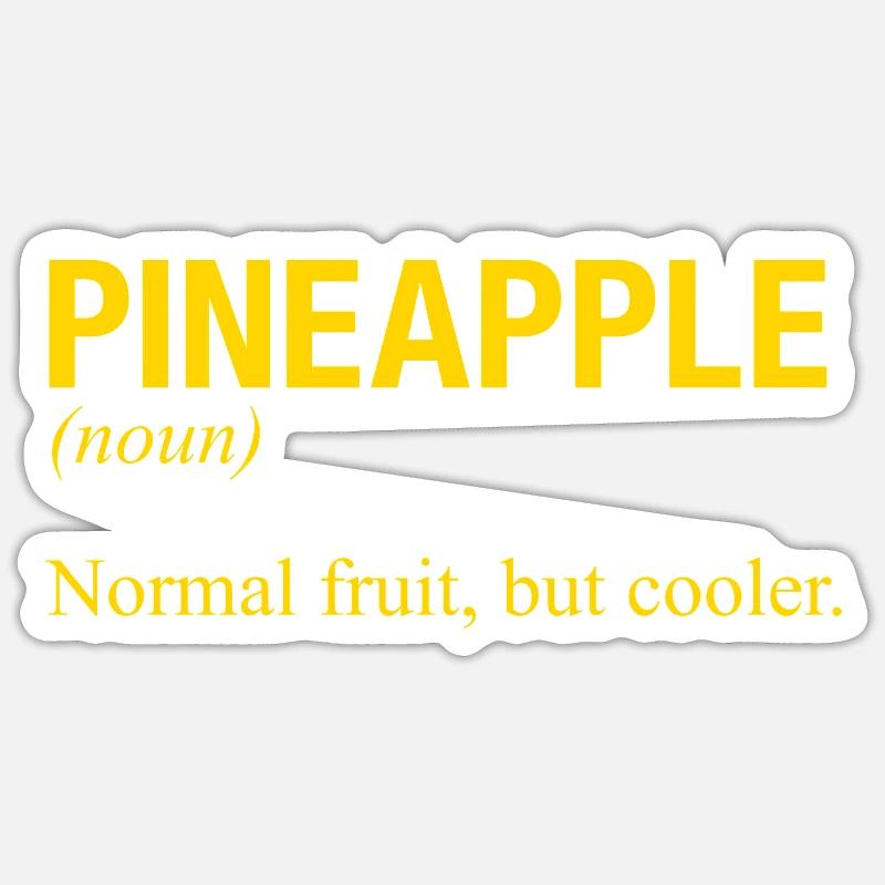 PINEAPPLE Ananas - Sticker Größe S (10 x 10 cm) - Mattweiß
