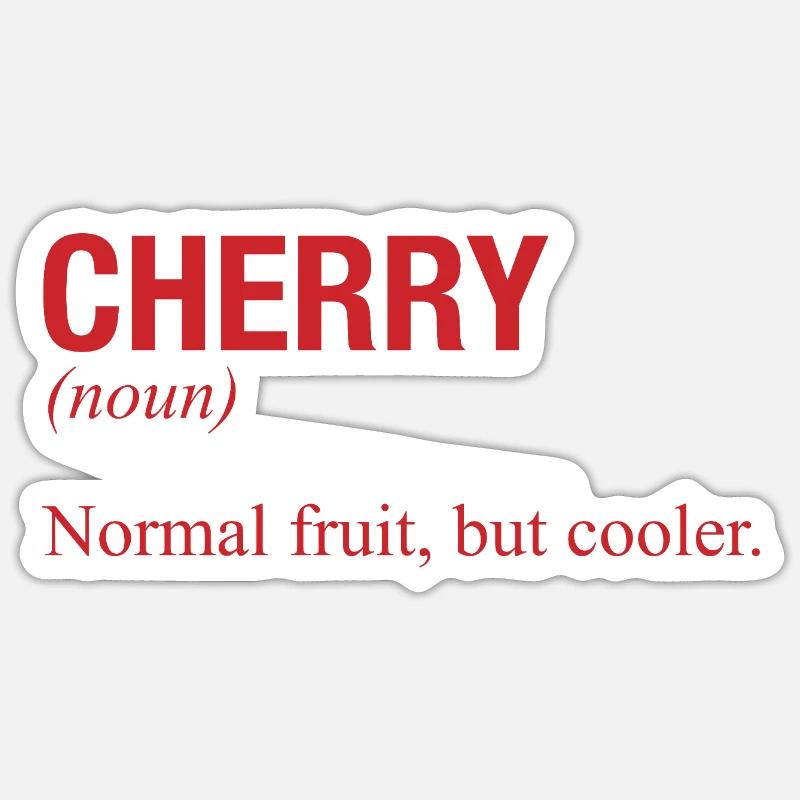 CHERRY Kirsche - Sticker size S (10 x 10 cm) - white matte