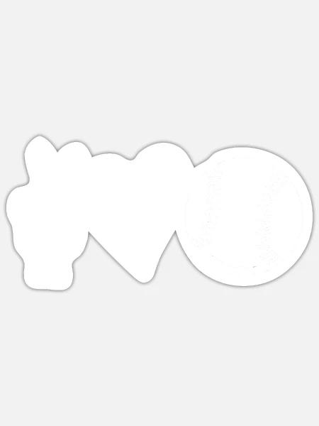 Baseballspieler Baseball - Sticker Größe S (10 x 10 cm) - Mattweiß