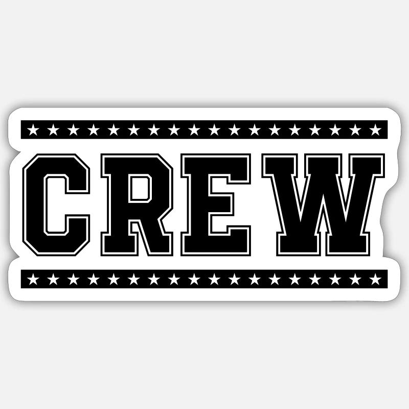 crew - Sticker size S (10 x 10 cm) - white matte