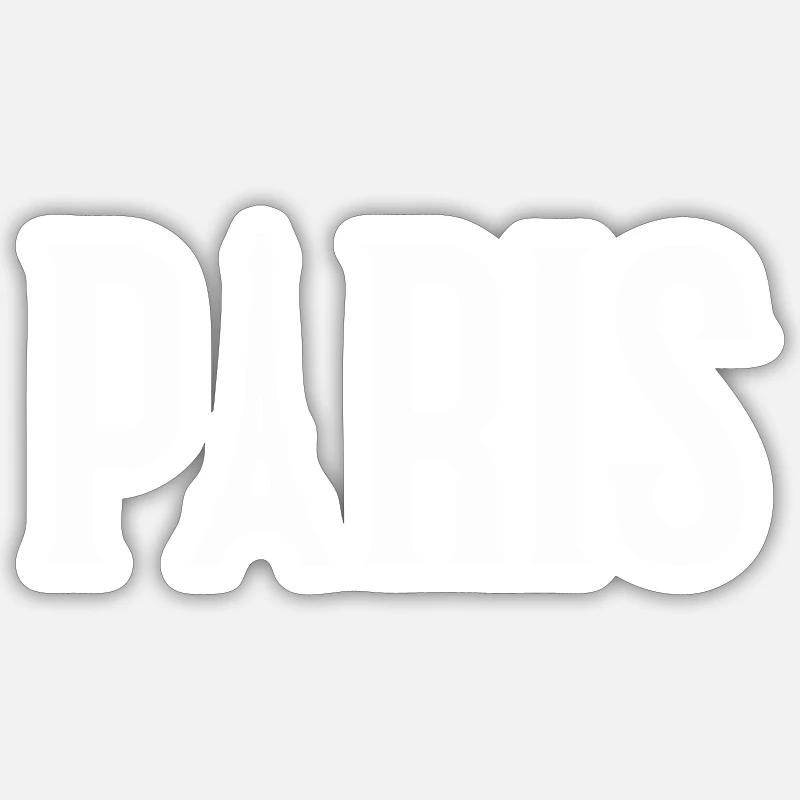 paris - Sticker Größe S (10 x 10 cm) - Mattweiß