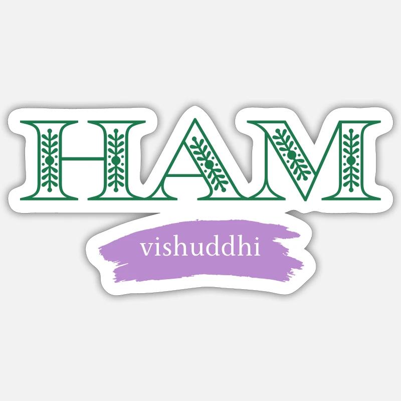 HAM - Sticker taille S (10 x 10 cm) - blanc mat