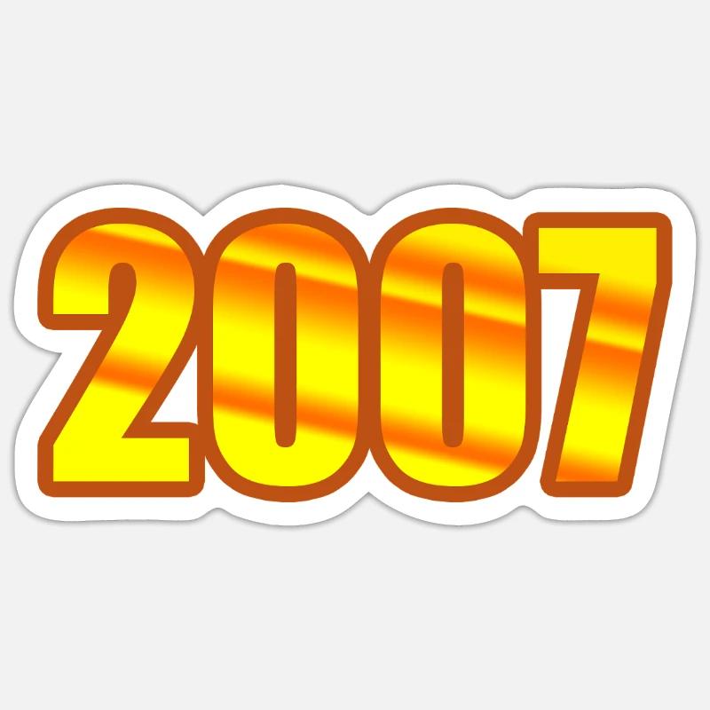 2007 - Sticker Größe S (10 x 10 cm) - Mattweiß