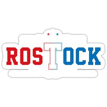 Rostock - Sticker taille S (10 x 10 cm) - blanc mat - Devant