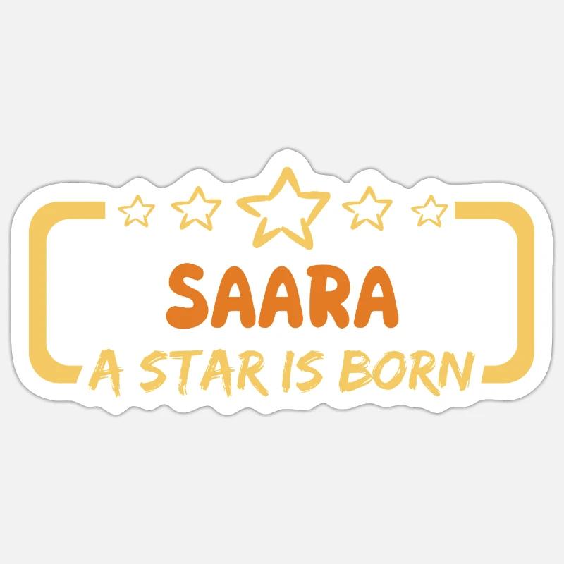 Held Saara - Sticker Größe S (10 x 10 cm) - Mattweiß