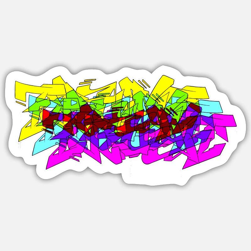 Spectrum Graffiti - Sticker Größe S (10 x 10 cm) - Mattweiß