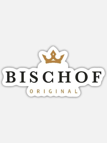 Bischof Original Familienlogo - Sticker Größe S (10 x 10 cm) - Mattweiß